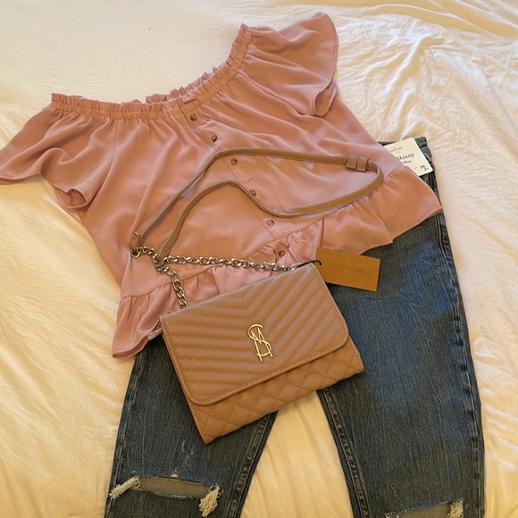 🏖️Pink Rose Boho top -size Medium - Picture 2 of 9